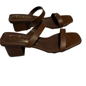 Lulus Brown Sandals Sz 5 1/2